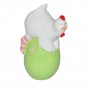 Lustiges Huhn auf grünem Ei, Ostern, Dekoration, Keramik