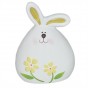 Kaninchen mit Blumen, Ostern, Dekoration, Keramik